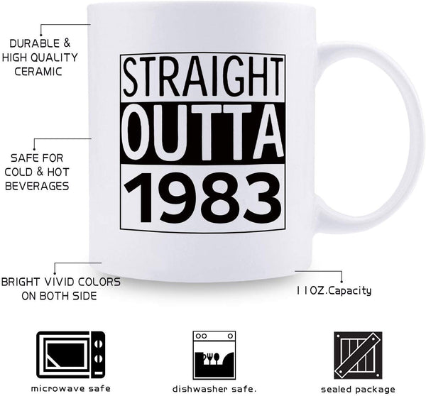 36th Birthday Gifts for Women - 1983 Birthday Gifts for Women, 36 Years Old Birthday Gifts Coffee Mug for Mom, Wife, Friend, Sister, Her, Colleague, Coworker - 11oz