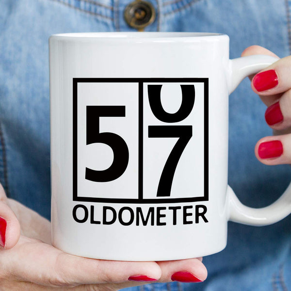 57th Birthday Gifts for Women - 1962 Birthday Gifts for Women, 57 Years Old Birthday Gifts Coffee Mug for Mom, Wife, Friend, Sister, Her, Colleague, Coworker, Oldometer Mug - 11oz