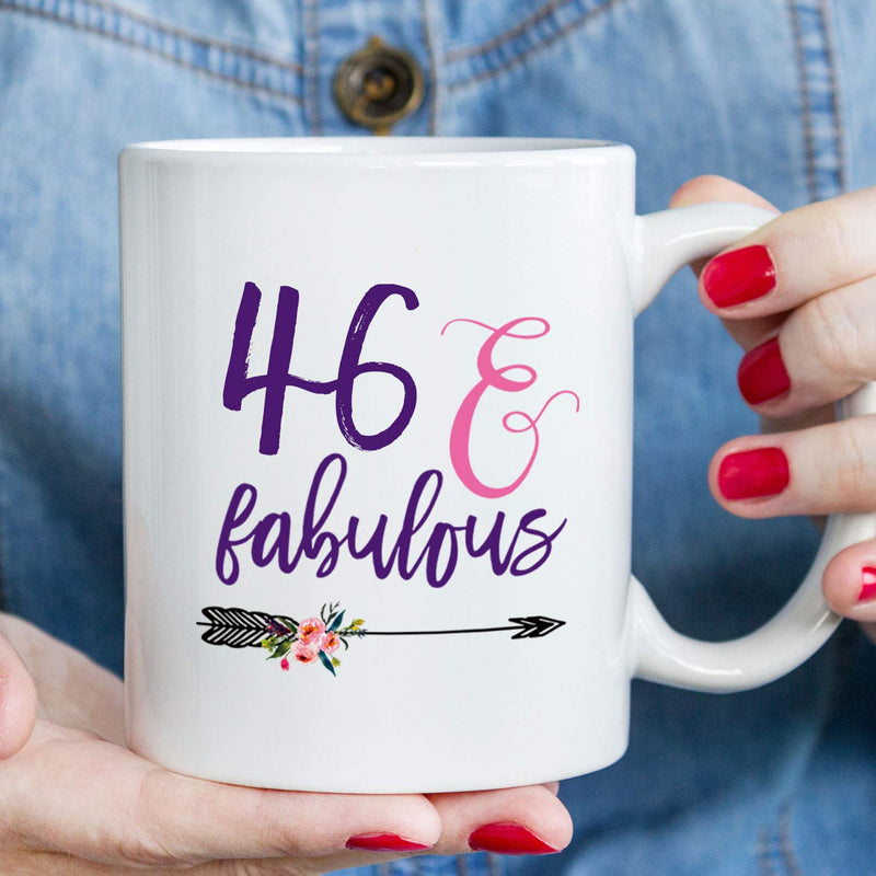 46th Birthday Gifts for Women - 1973 Birthday Gifts for Women, 46 Years Old Birthday Gifts Coffee Mug for Mom, Wife, Friend, Sister, Her, Colleague, Coworker - 11oz