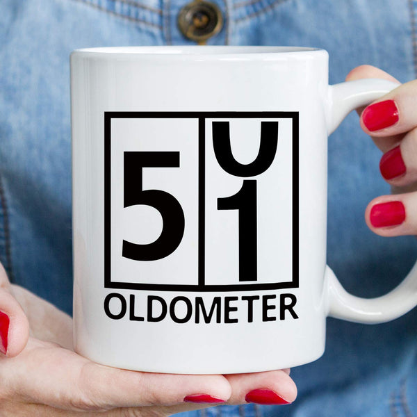 51st Birthday Gifts for Women - 1968 Birthday Gifts for Women, 51 Years Old Birthday Gifts Coffee Mug for Mom, Wife, Friend, Sister, Her, Colleague, Coworker, Oldometer Mug- 11oz