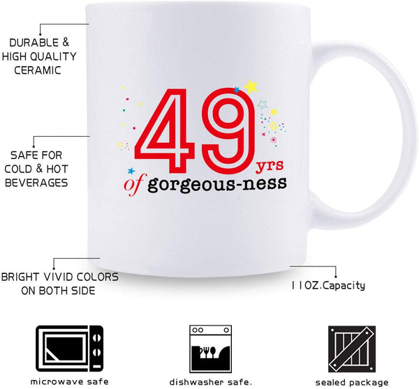 49th Birthday Gifts for Men - 1970 Birthday Gifts for Men, 49 Years Old Birthday Gifts Coffee Mug for Dad, Husband, Friend, Brother, Him, Colleague, Coworker - 11oz