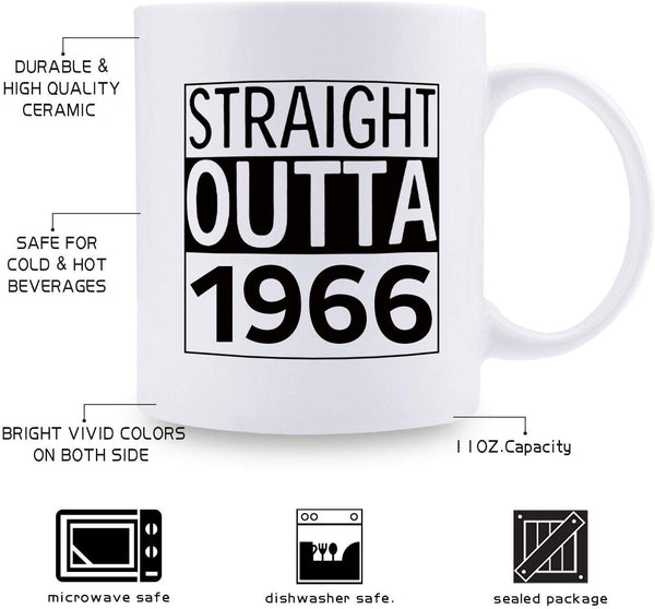 53rd Birthday Gifts for Men - 1966 Birthday Gifts for Men, 53 Years Old Birthday Gifts Coffee Mug for Dad, Husband, Friend, Brother, Him, Colleague, Coworker - 11oz