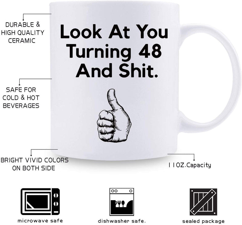 48th Birthday Gifts for Women - 1971 Birthday Gifts for Women, 48 Years Old Birthday Gifts Coffee Mug for Mom, Wife, Friend, Sister, Her, Colleague, Coworker - 11oz