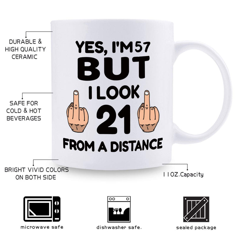 57th Birthday Gifts For Men - 1962 Birthday Gifts for Men, 57 Years Old Birthday Gifts Coffee Mug for Dad, Husband, Friend, Brother, Him, Colleague, Coworker - 11oz