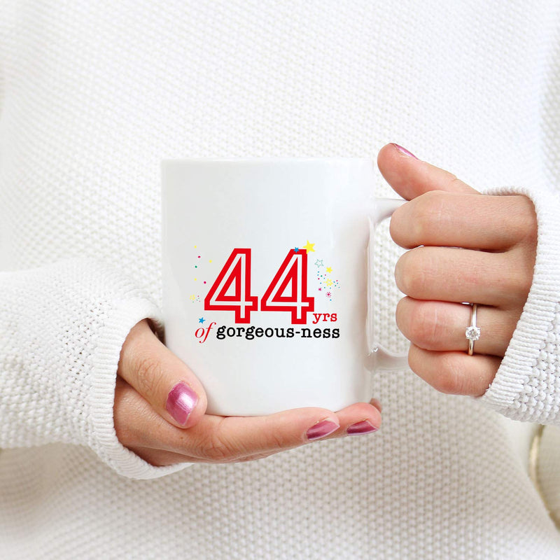 44th Birthday Gifts for Women - 1975 Birthday Gifts for Women, 44 Years Old Birthday Gifts Coffee Mug for Mom, Wife, Friend, Sister, Her, Colleague, Coworker - 11oz