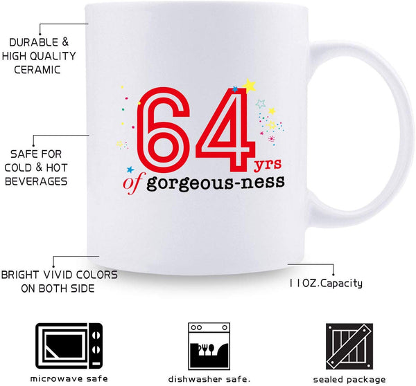 64th Birthday Gifts for Men - 1955 Birthday Gifts for Men, 64 Years Old Birthday Gifts Coffee Mug for Dad, Husband, Friend, Brother, Him, Colleague, Coworker - 11oz