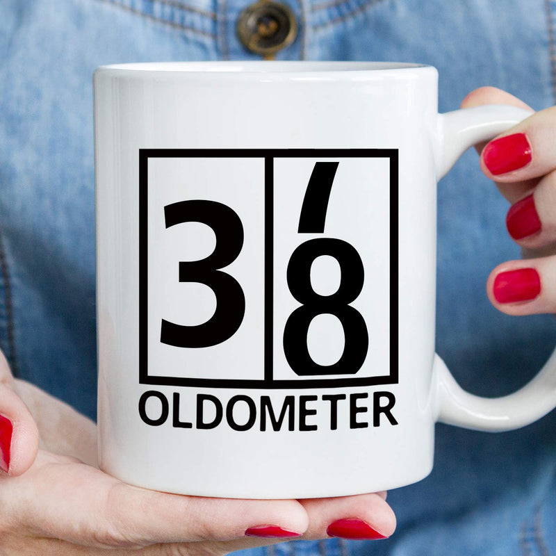 38th Birthday Gifts for Women - 1981 Birthday Gifts for Women, 38 Years Old Birthday Gifts Coffee Mug for Mom, Wife, Friend, Sister, Her, Colleague, Coworker, Oldometer Mug - 11oz