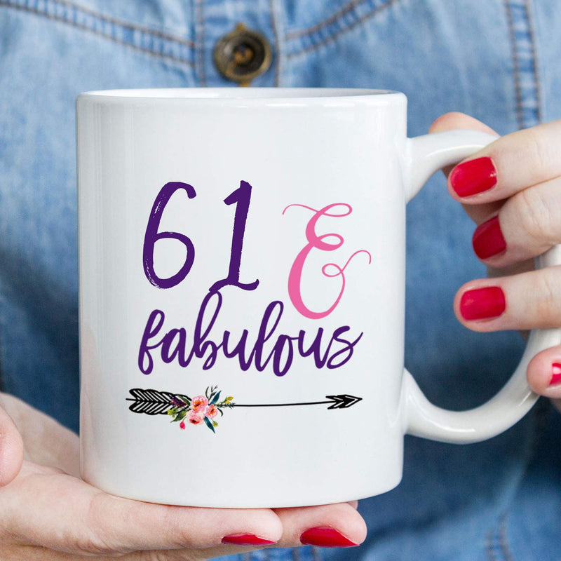 61st Birthday Gifts for Women - 1958 Birthday Gifts for Women, 61 Years Old Birthday Gifts Coffee Mug for Mom, Wife, Friend, Sister, Her, Colleague, Coworker - 11oz