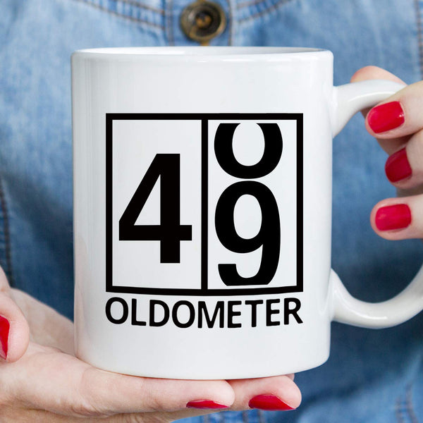 49th Birthday Gifts for Women - 1970 Birthday Gifts for Women, 49 Years Old Birthday Gifts Coffee Mug for Mom, Wife, Friend, Sister, Her, Colleague, Coworker, Oldometer Mug - 11oz