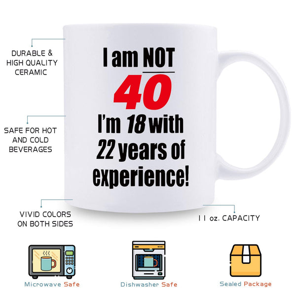 40th Birthday Gifts for Women - 1979 Birthday Gifts for Women, 40 Years Old Birthday Gifts Coffee Mug for Mom, Wife, Friend, Sister, Her, Colleague, Coworker - 11oz