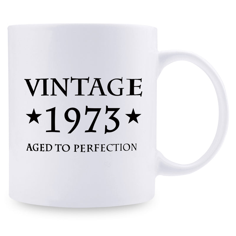 46th Birthday Gifts for Women - 1973 Birthday Gifts for Women, 46 Years Old Birthday Gifts Coffee Mug for Mom, Wife, Friend, Sister, Her, Colleague, Coworker - 11oz