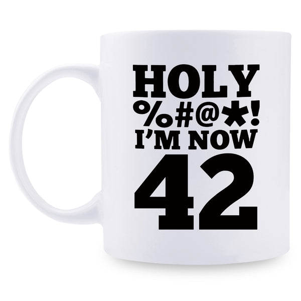 42nd Birthday Gifts for Men - 1977 Birthday Gifts for Men, 42 Years Old Birthday Gifts Coffee Mug for Dad, Husband, Friend, Brother, Him, Colleague, Coworker, HOLY MUG - 11oz