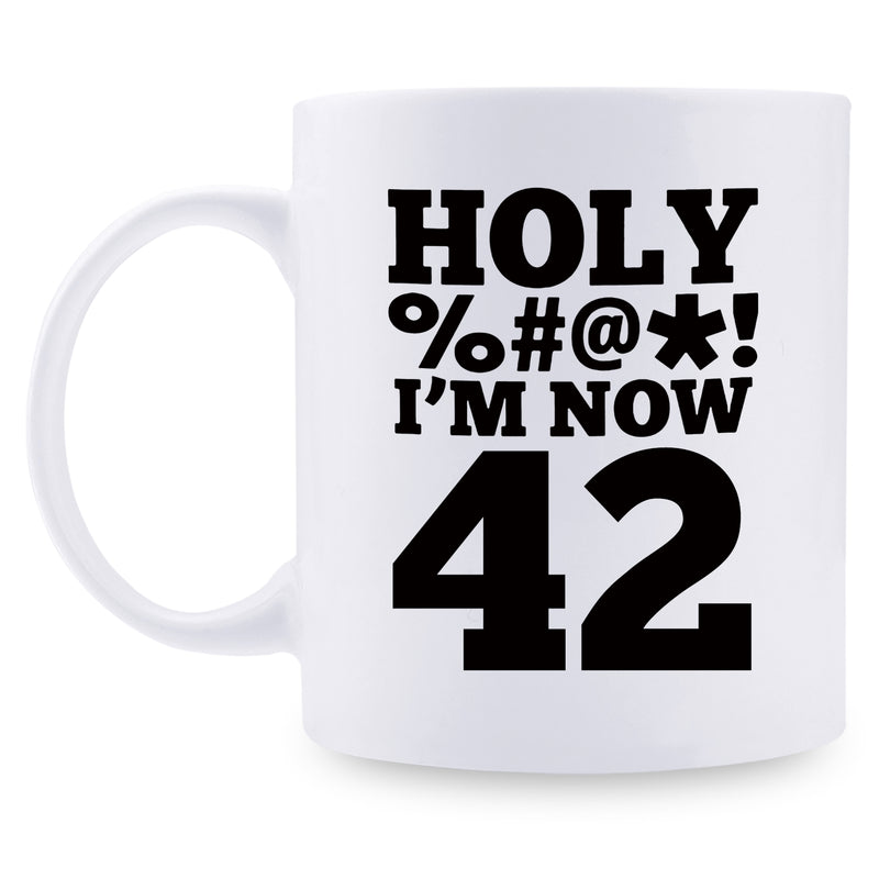 42nd Birthday Gifts for Men - 1977 Birthday Gifts for Men, 42 Years Old Birthday Gifts Coffee Mug for Dad, Husband, Friend, Brother, Him, Colleague, Coworker, HOLY MUG - 11oz